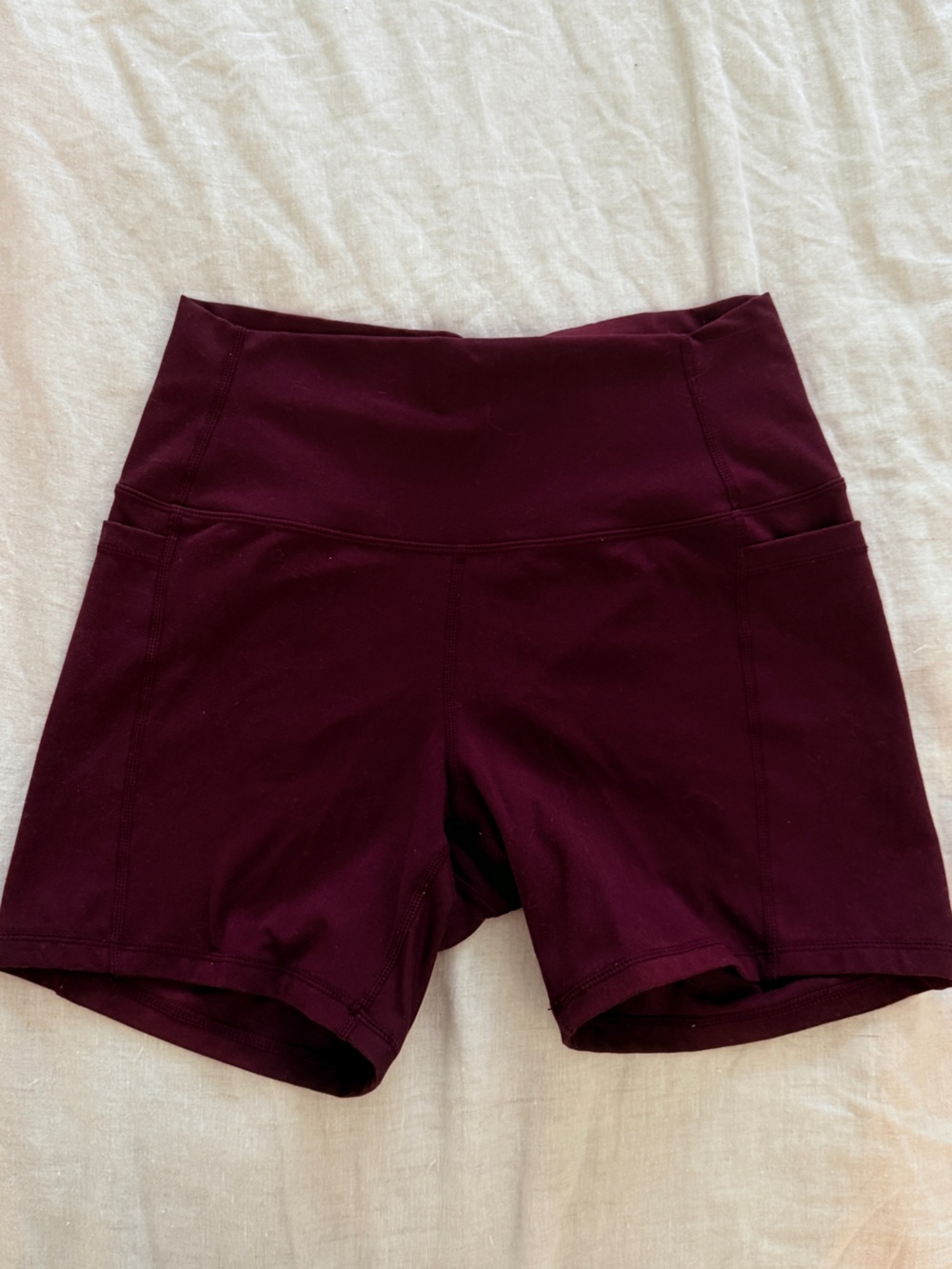 High-Rise purple ETHOS Stretch Bike Shorts